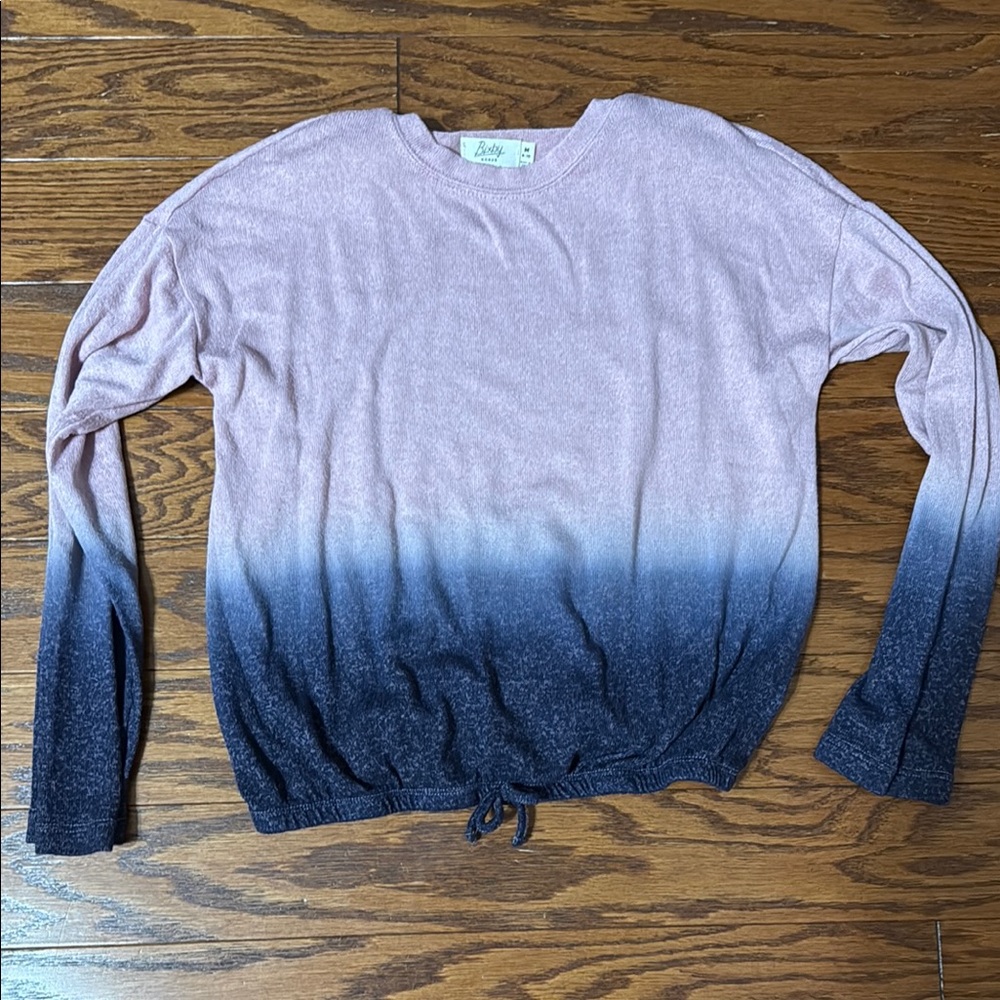 ⭐️Pink and Blue Long Sleeve Tee with Ombre Effect
